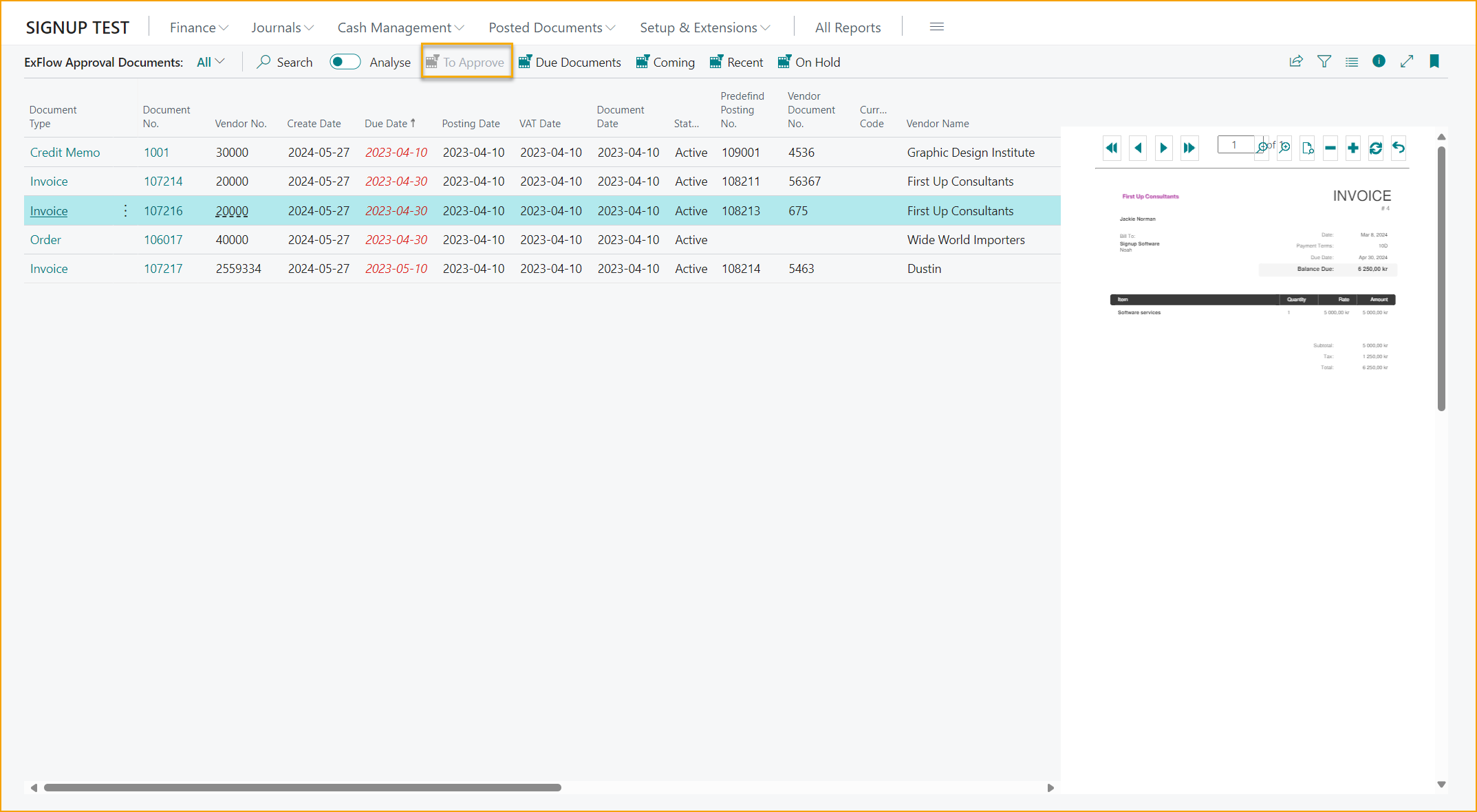 ExFlow Approval Documents