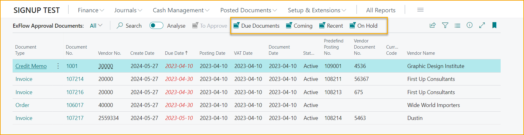 ExFlow Approval Documents