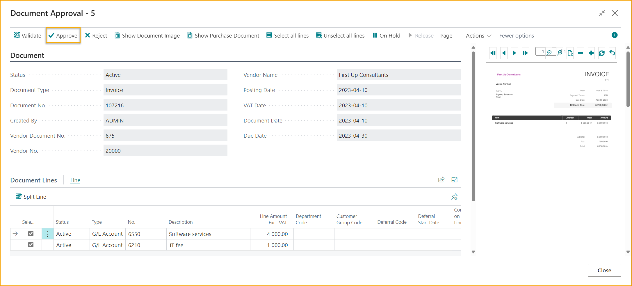 ExFlow Approval Documents