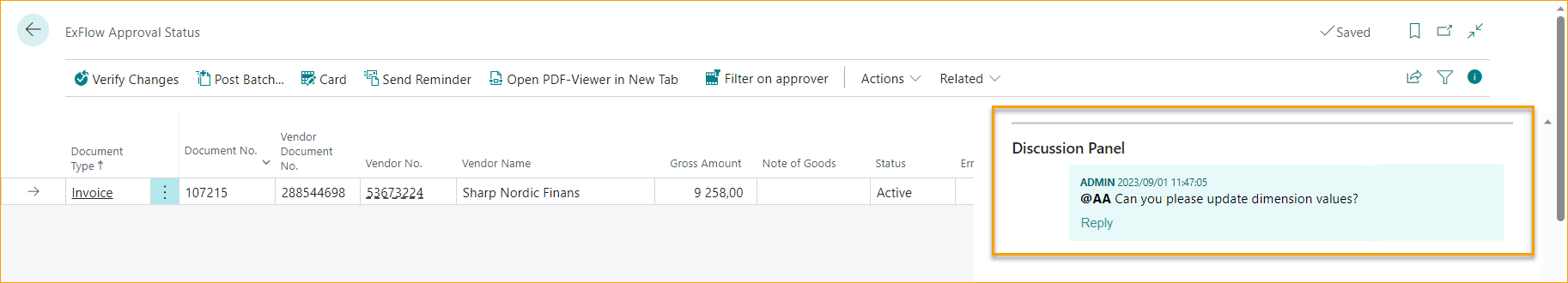 Approval Status