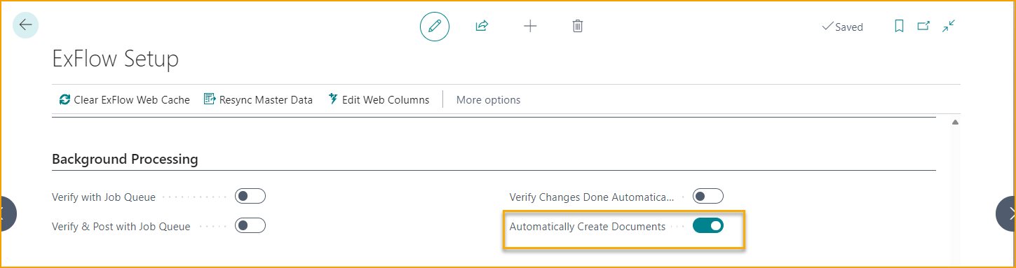 ExFlow Setup - Background Processing - Automatically Create Documents