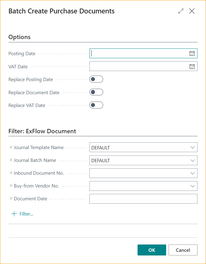 Batch Create Purchase Documents