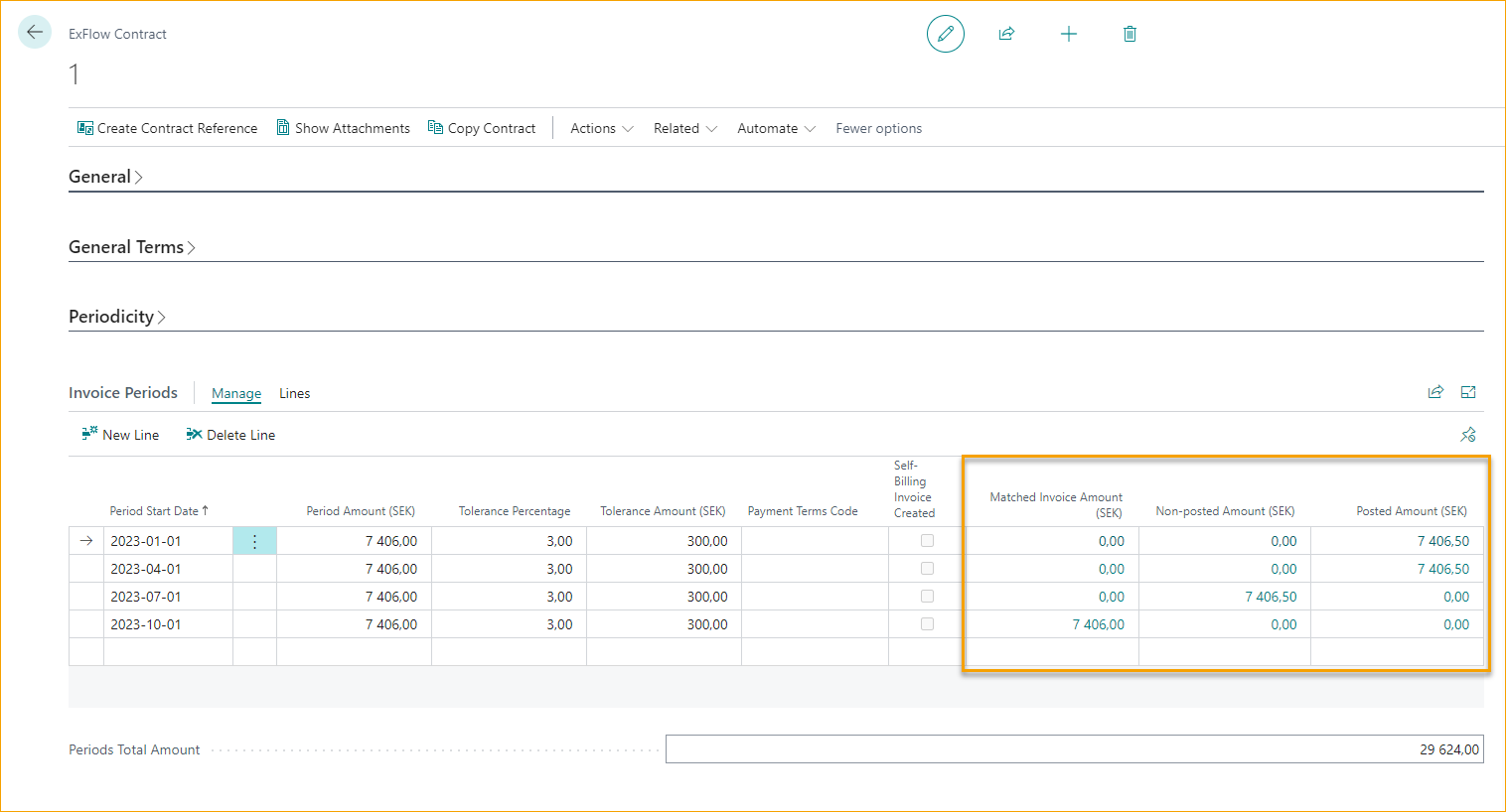 ExFlow Contract Periods