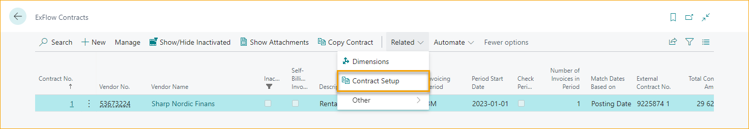 ExFlow Contract Setup