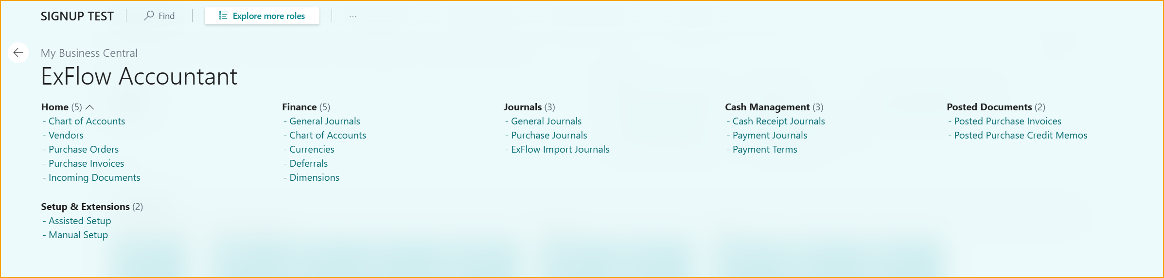 ExFlow Menu