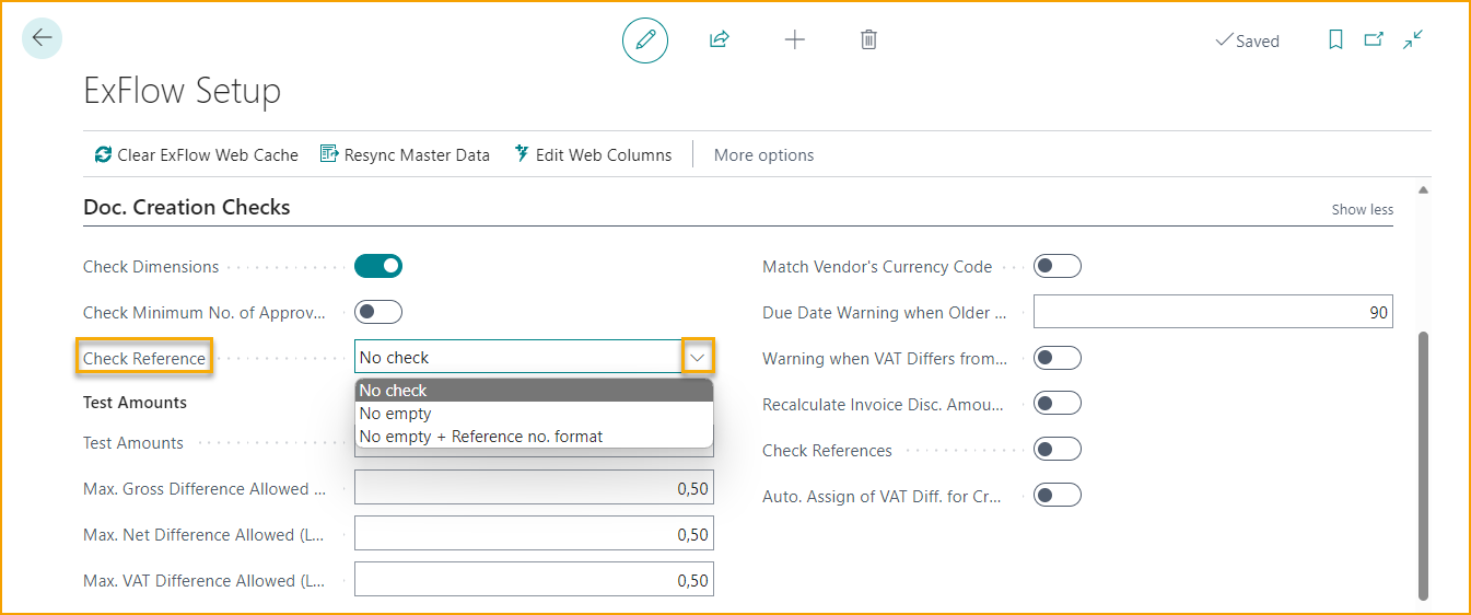 ExFlow Setup - Doc. Creation Checks - Finish Localization