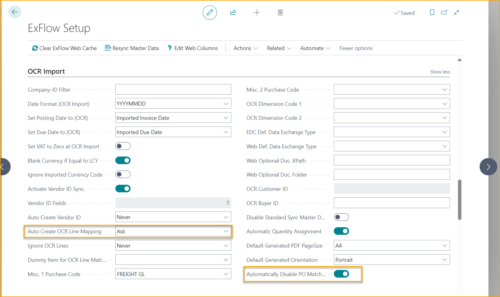 ExFlow Setup OCR Import