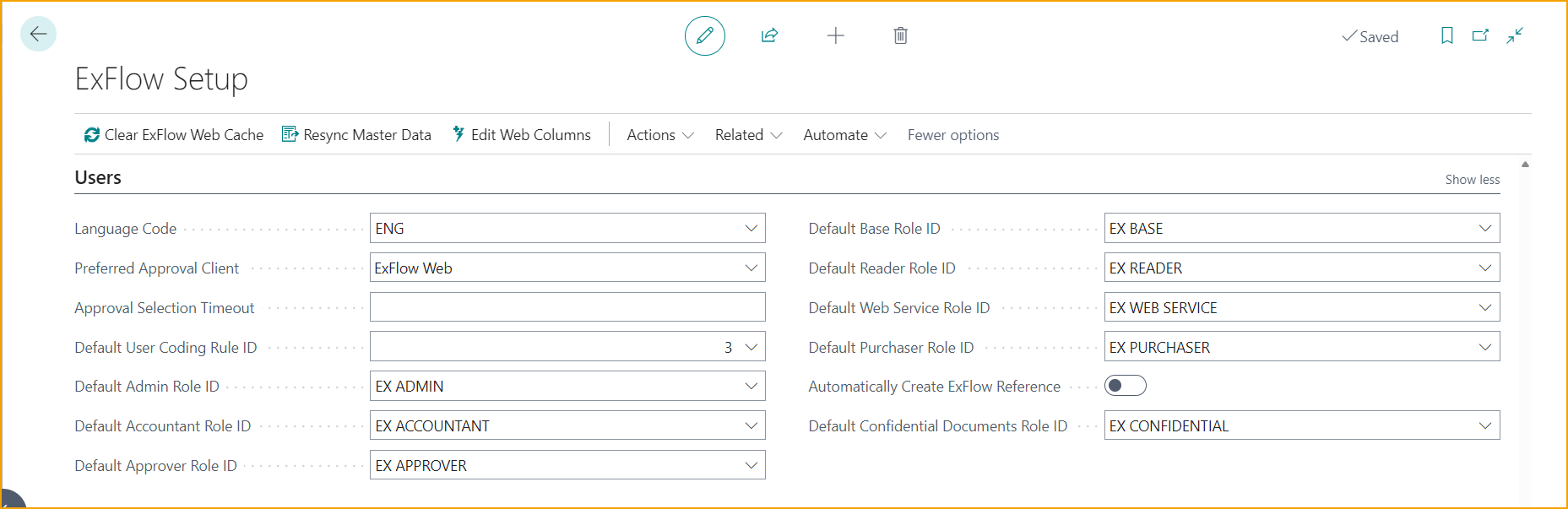 ExFlow Setup - Users