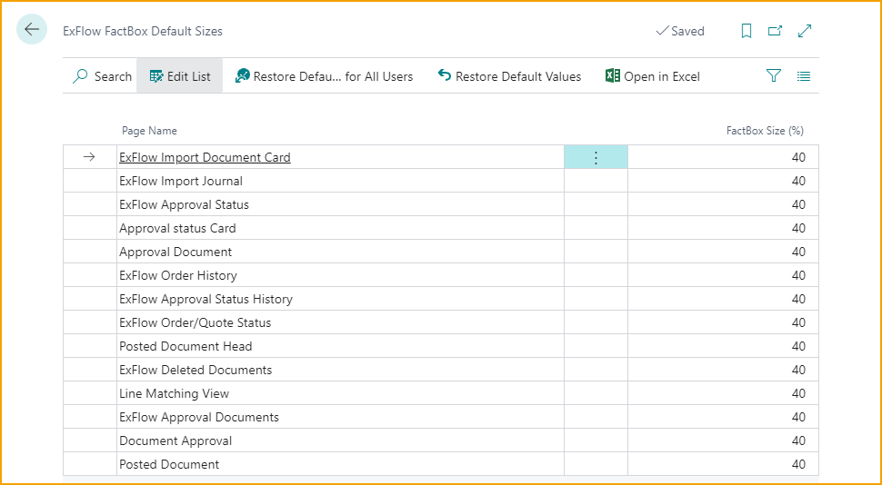 ExFlow FactBox Default Size