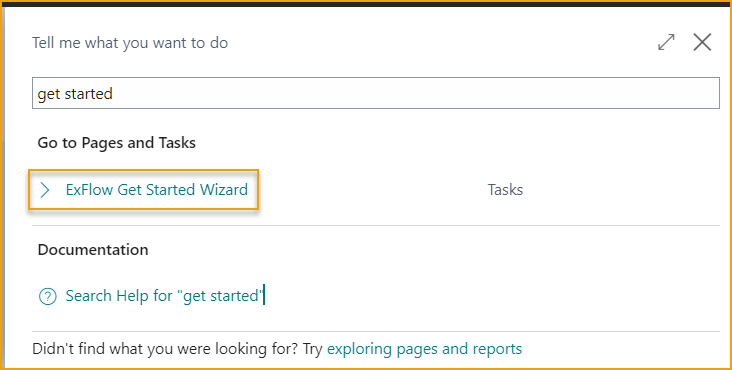 Get Started Wizard