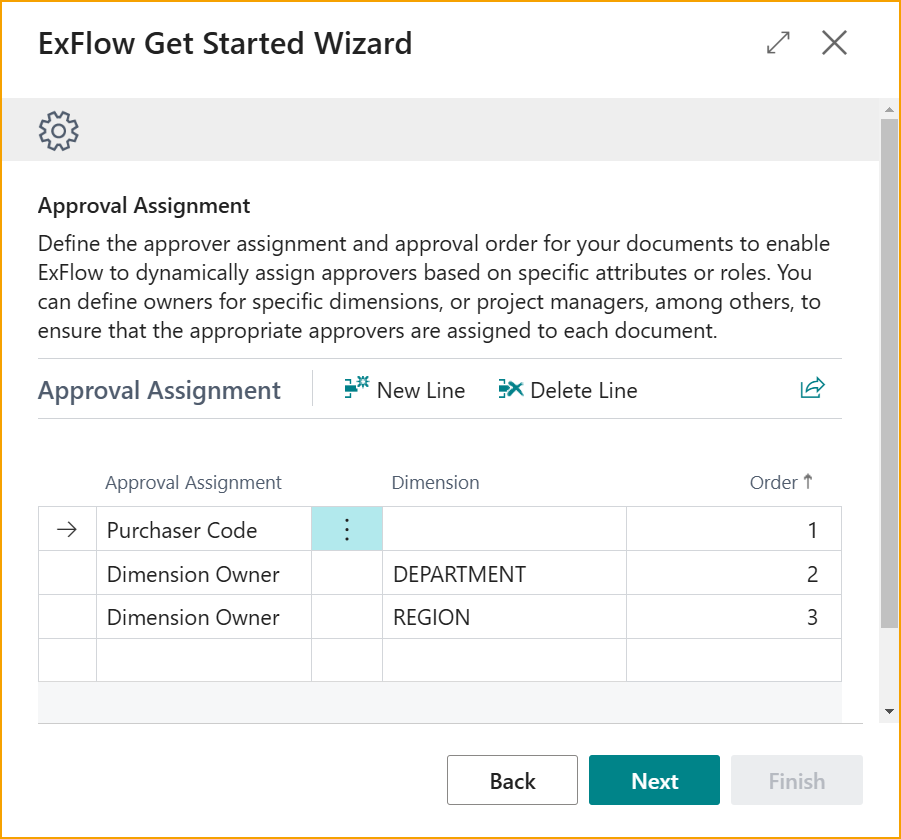 Get Started Wizard - Approval Assignment