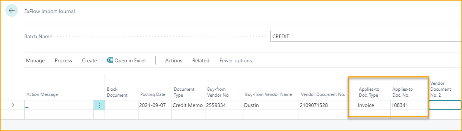 ExFlow Import Journal