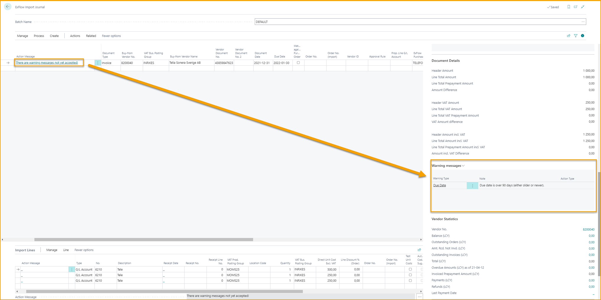 ExFlow Import Journal