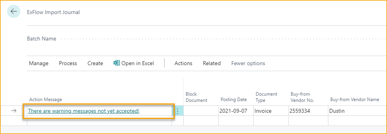 ExFlow Import Journal