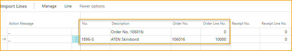 ExFlow Import Journal - Import Lines