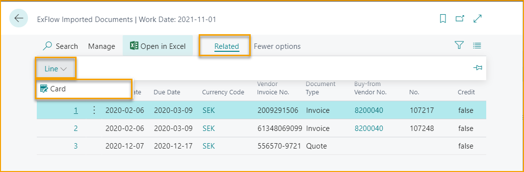 ExFlow Imported Documents