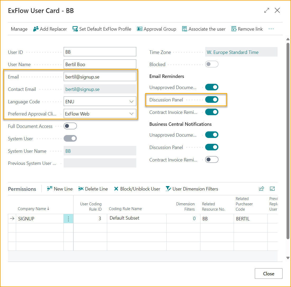 ExFlow User Card