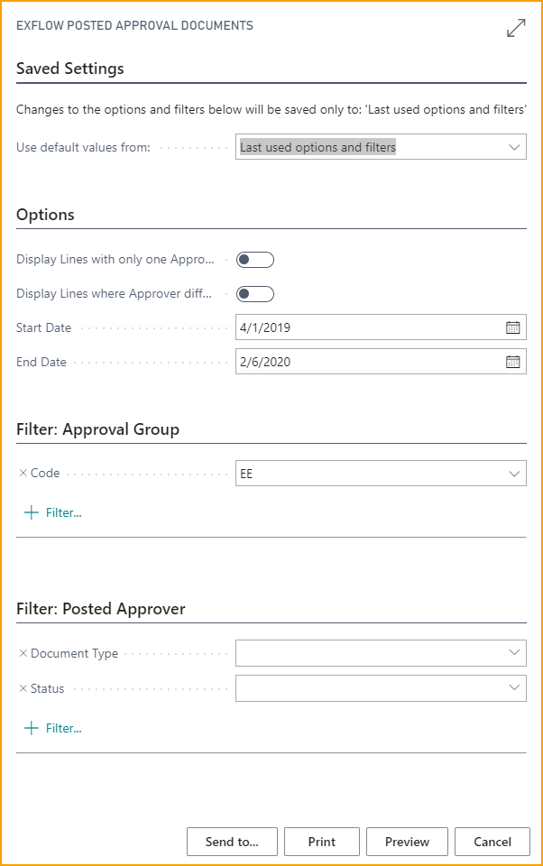 Report - ExFlow Posted Approval Documents