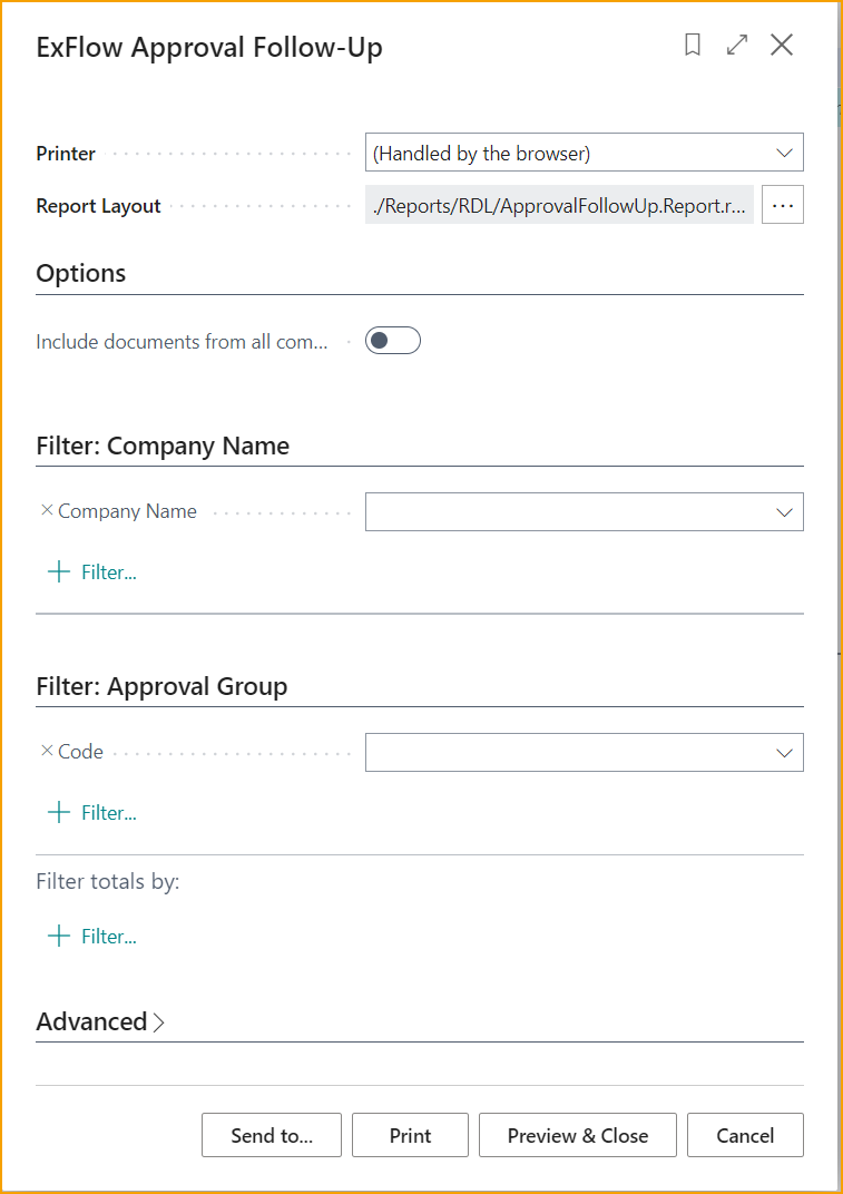 Report - ExFlow Approval Follow Up