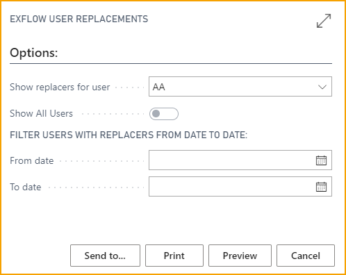 Report - ExFlow User Replacements