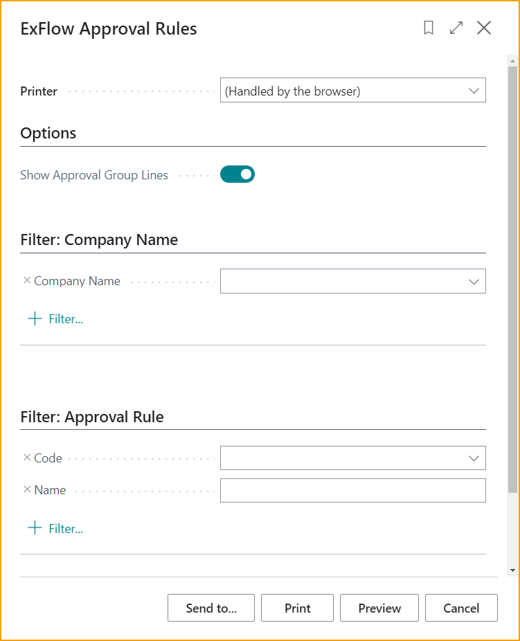 Report - ExFlow Approval Rules