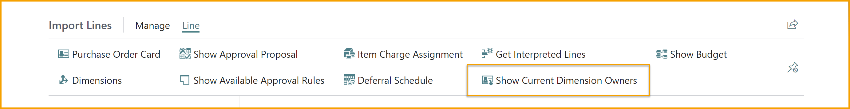 Import Journal Lines Menu