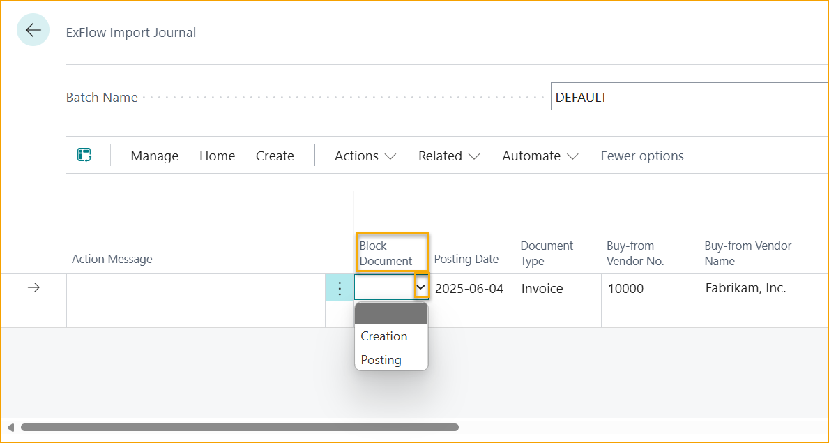 ExFlow Import Journal
