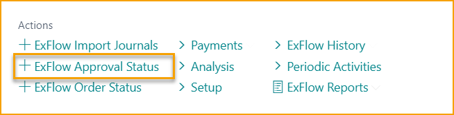 ExFlow Approval Status