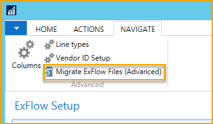 Upgrade and migrate ExFlow data