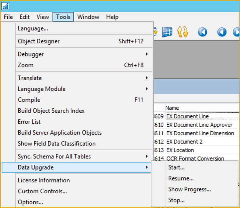 Upgrade and migrate ExFlow data