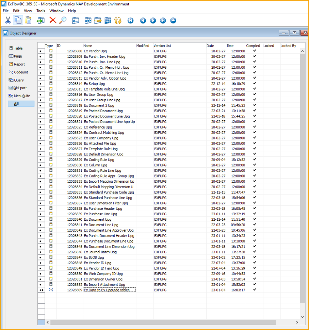 Upgrade and migrate ExFlow data