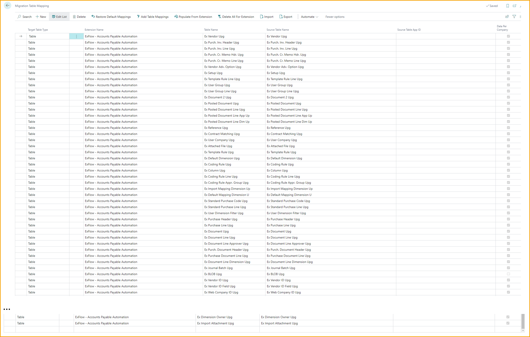 Upgrade and migrate ExFlow data