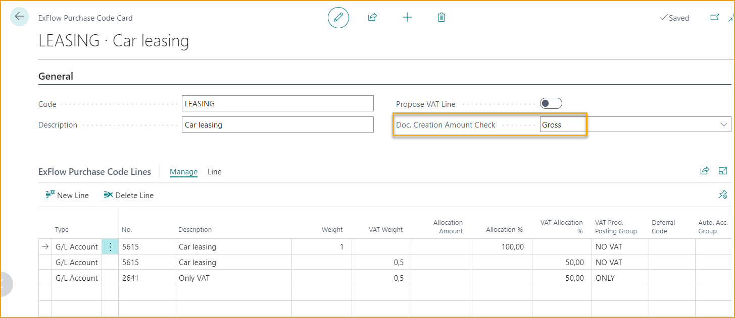 ExFlow Purchase Code Card