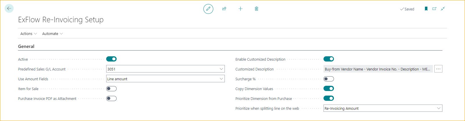 Re-Invoicing Setup