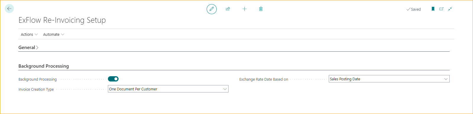 Re-Invoicing Background Processing