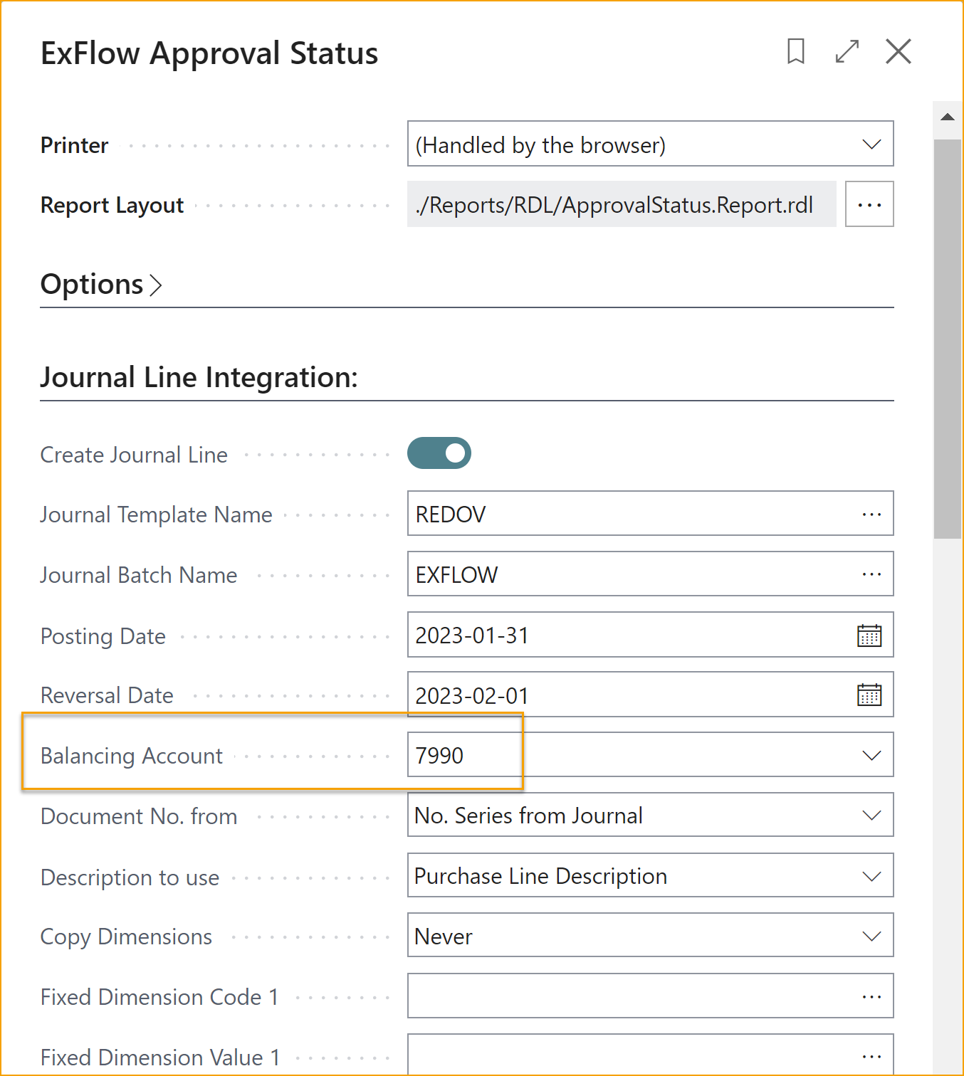 Approval Status Report