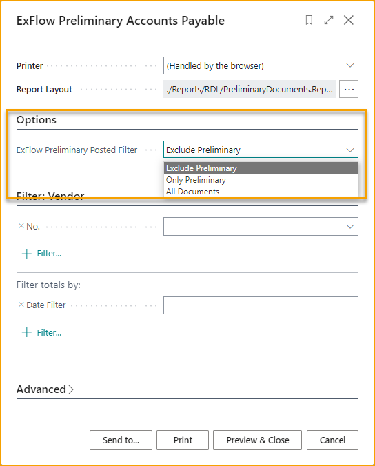 ExFlow Preliminary Accounts Payable