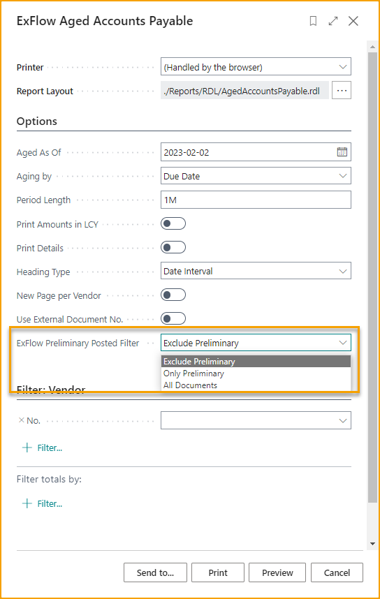 ExFlow Aged Accounts Payable