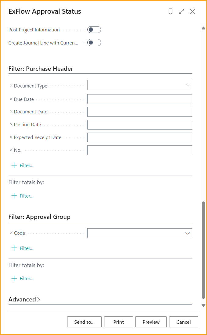 Report - ExFlow Approval Status