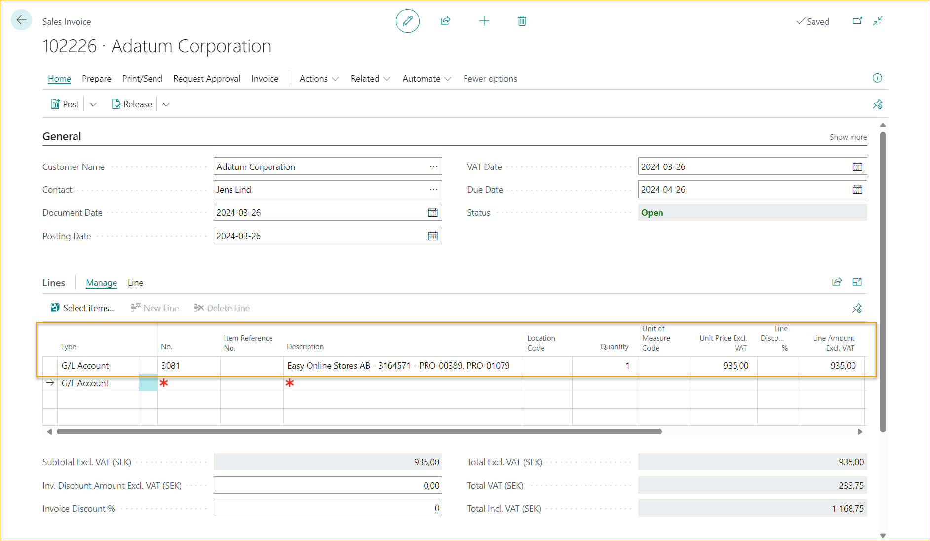 Sales Invoice - Get Re-Invoicing Lines