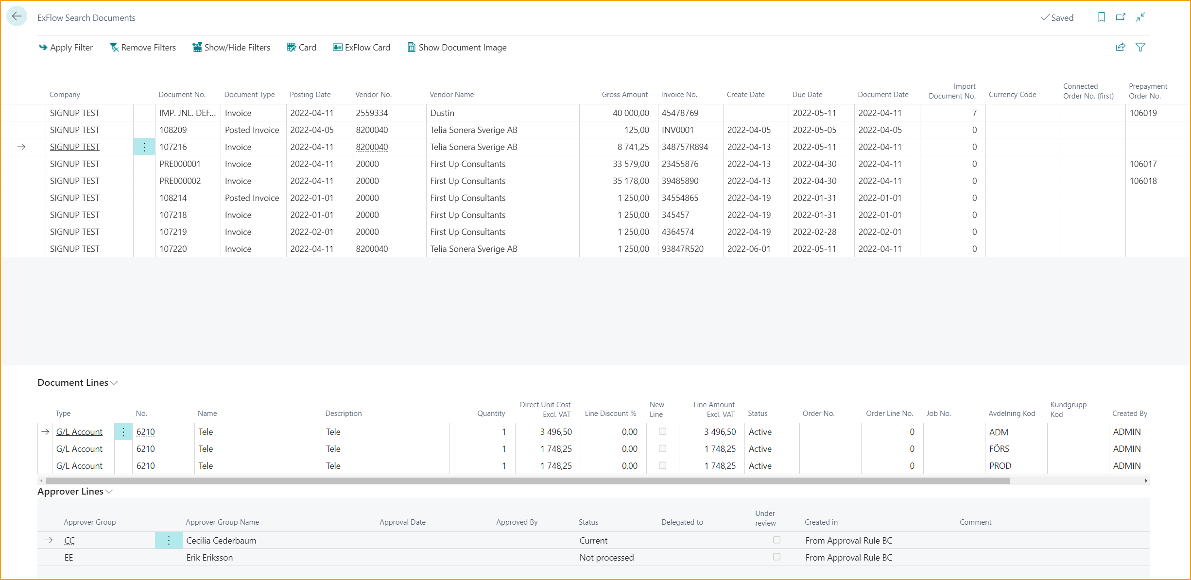 ExFlow Search Documents