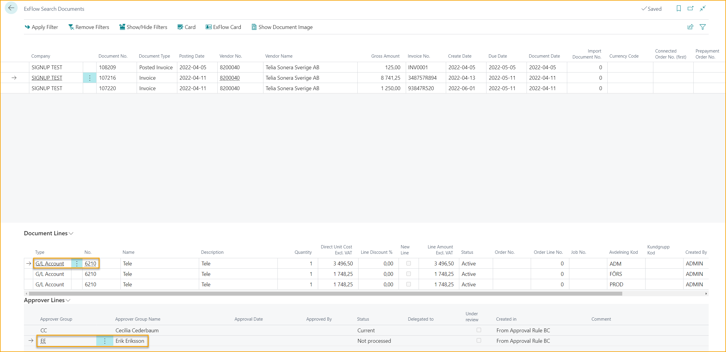 ExFlow Search Documents