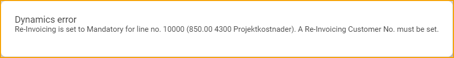 ExFlow Web - Re-Invoicing No. must be set