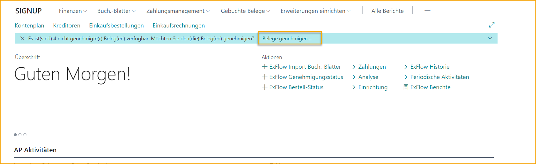 ExFlow Genehmigungsdokumente