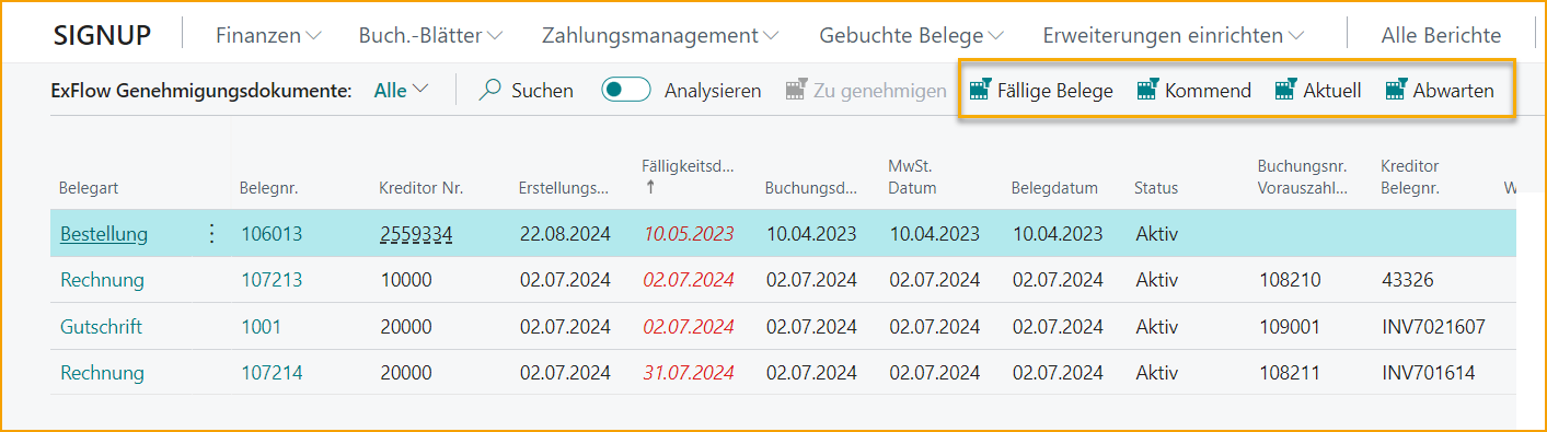 ExFlow Genehmigungsdokumente