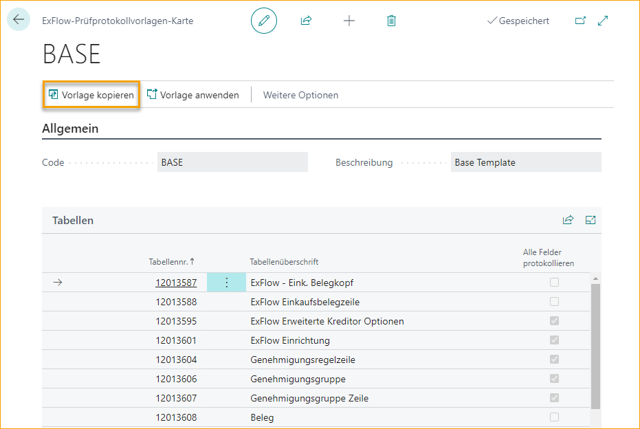 ExFlow Audit-Log Template Card