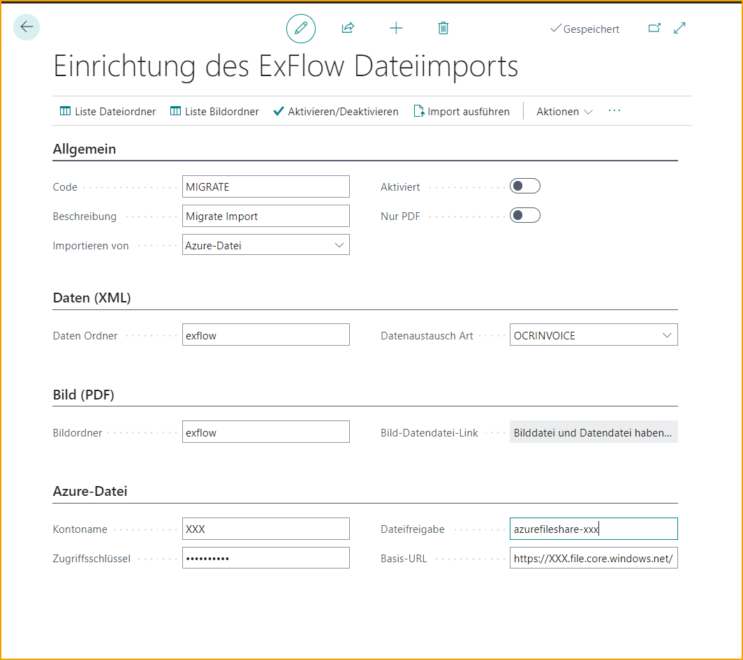 ExFlow File Import Setups