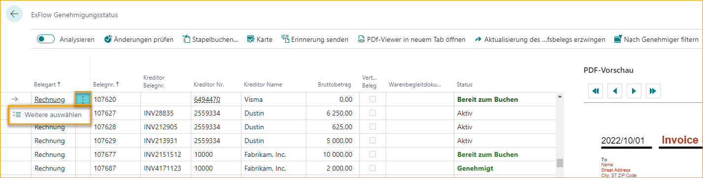 Mehr auswählen