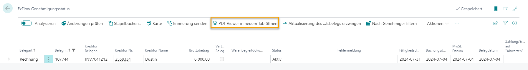 ExFlow Genehmigungsstatus - PDF-Viewer in neuem Tab öffnen