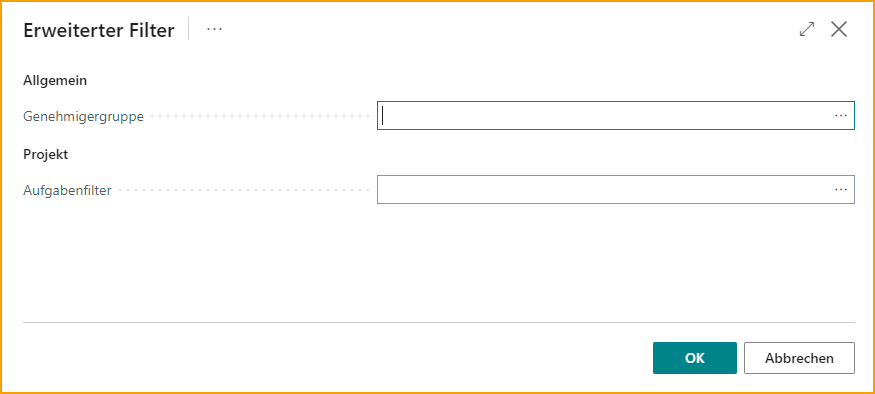 ExFlow Genehmigungsstatusverlauf / Erweiterter Filter